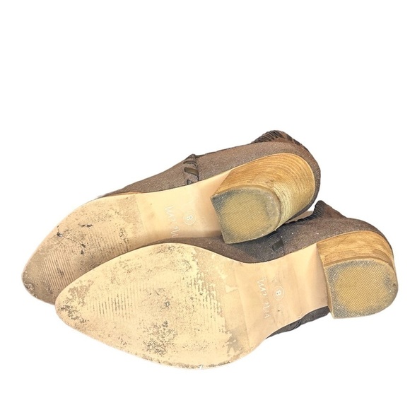 Mi.im Women’s Booties Chocolate Brown Suede Slip On Size-8 EUC - Picture 5 of 6